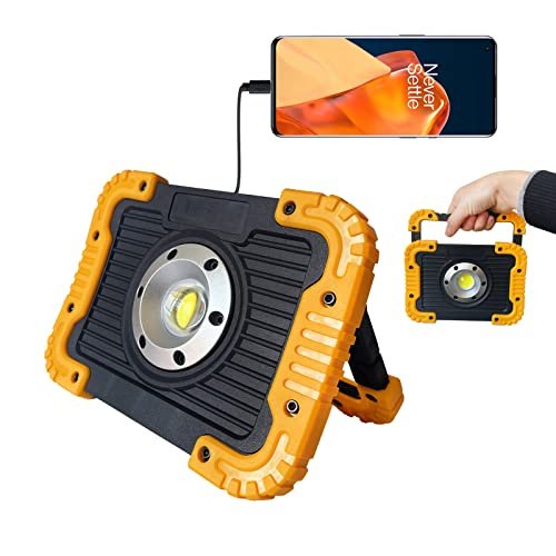 ¡Aprovecha este increíble descuento en el potente foco LED giratorio con batería de 4400mAh y Powerbank!