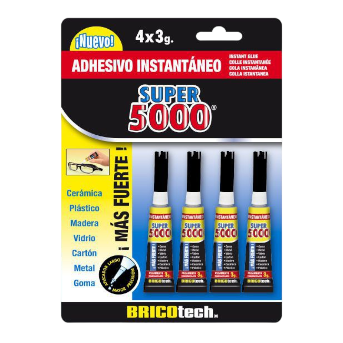 ¡Aprovecha el increíble precio de este pack de 4 adhesivos instantáneo super fuerte!