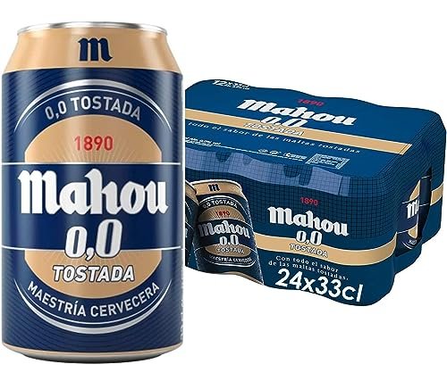 ¡Disfruta de la cerveza Mahou Tostada 0,0 con sabor intenso y envío Prime gratis!