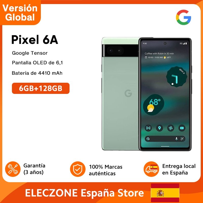 ¡Oferta única! Google Pixel 6a 5G: Pantalla OLED, 128GB y ¡batería potente de 4410mAh! ¡Aprovecha este super precio!