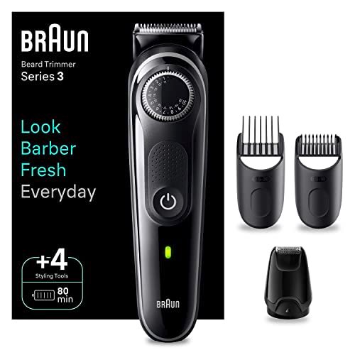 ¡Ahorra al máximo en la recortadora de barba Braun Serie 3 con lámina ultra afilada y 80 min de autonomía!