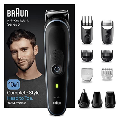 ¡Increíble descuento en la recortadora de barba Braun Serie 5, 10 en 1 para hombres!