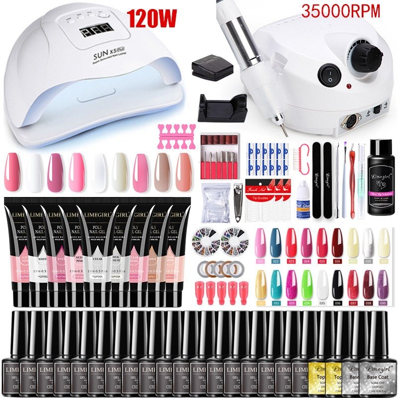 ¡Luce uñas profesionales en casa con nuestro completo set de gel o acrílico y lámpara LED!