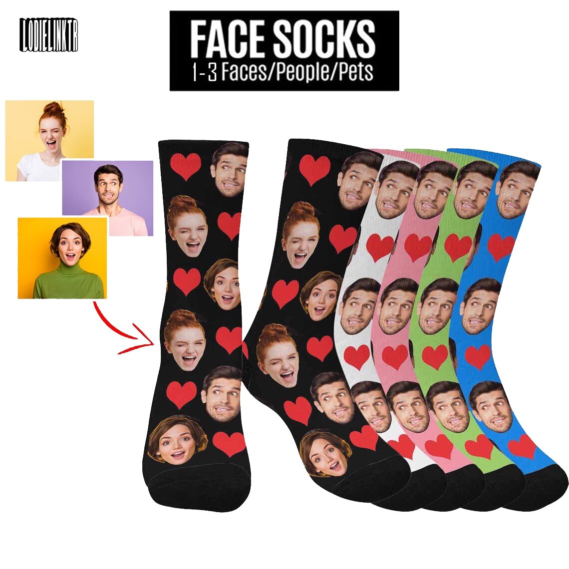¡Destaca y sorprende con calcetines únicos: personalízalos con tu foto favorita!
