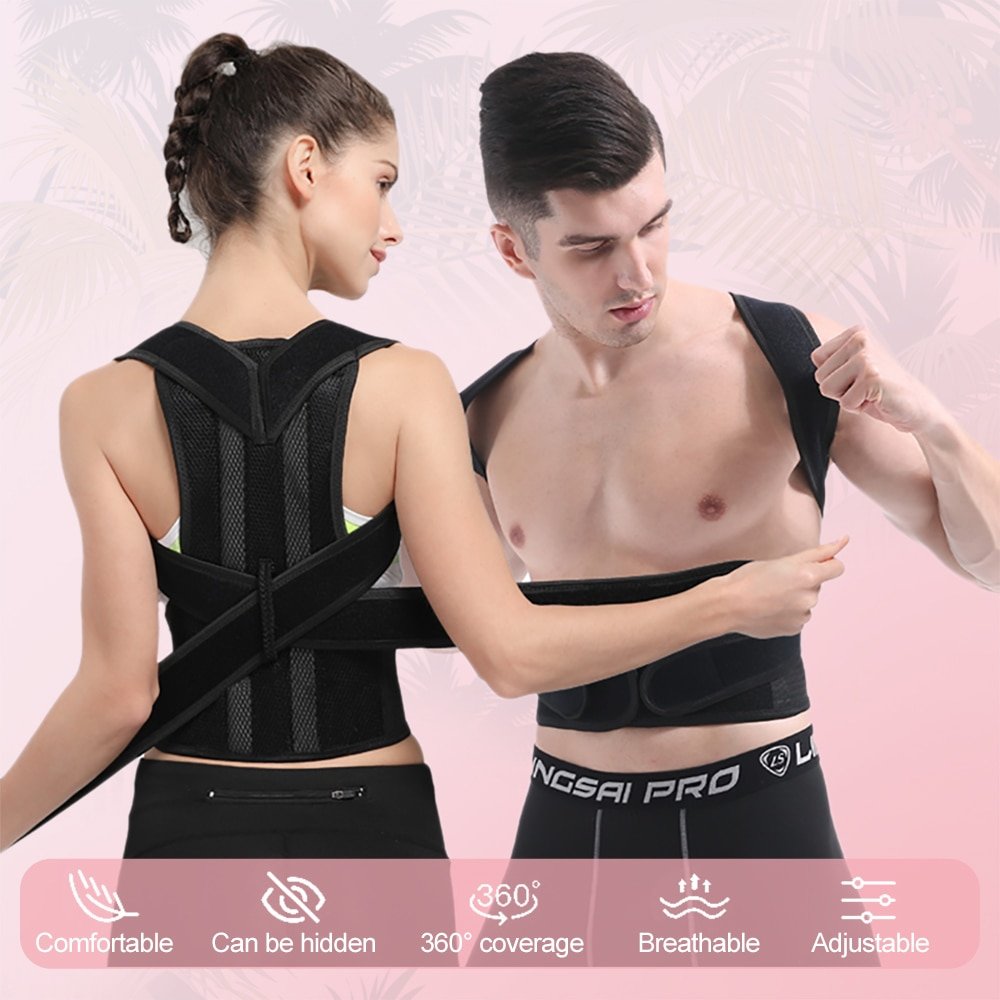 Mejora tu bienestar y corrige tu postura con este corrector de espalda unisex