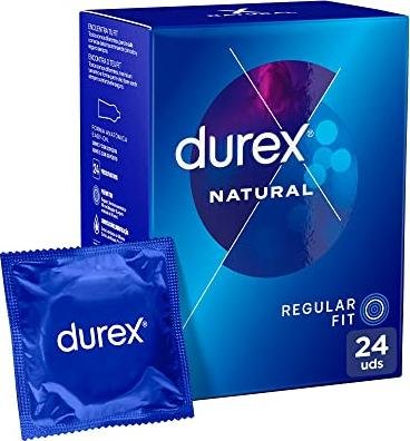 ¡Compra hoy y ahorra en la caja de 24 preservativos Durex Natural Regular Fit!