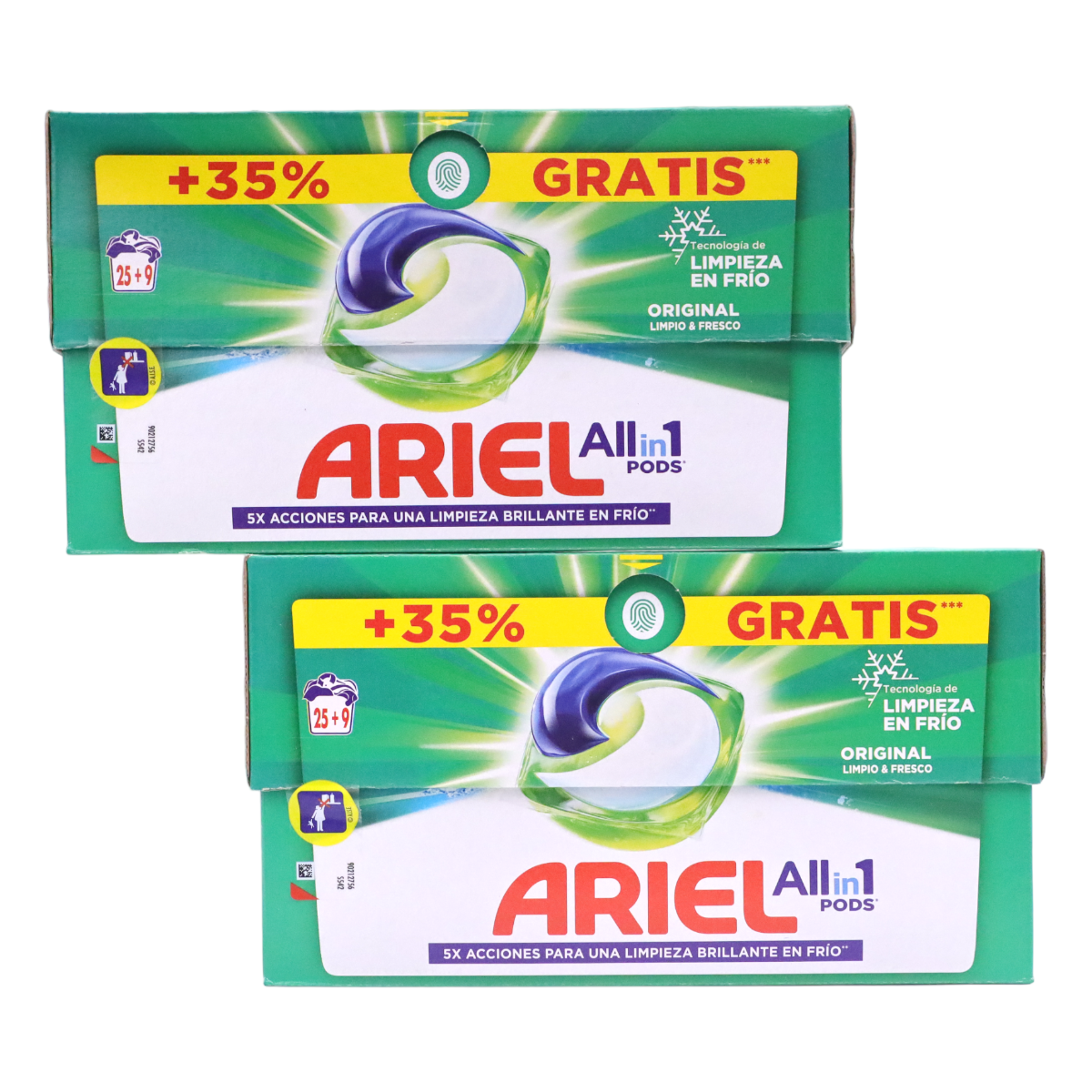 Ahorra tiempo y dinero con este pack de 68 lavados de detergente Ariel Pods
