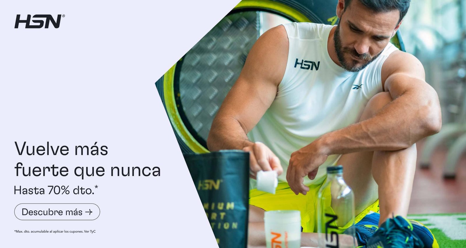No pierdas tiempo y aprovecha el gran descuento en productos HSN para una nutrición deportiva que te hará imparable