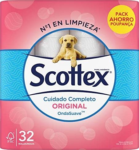 ¡Ahorra con la increíble oferta del pack de 32 rollos de papel higiénico Scottex Original!