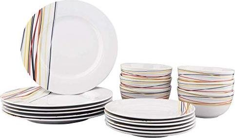 ¡Completa y económica vajilla para 6 personas, solo en Amazon Basics!
