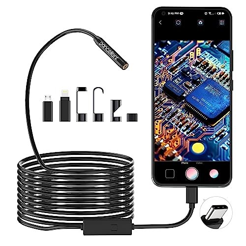 ¡Descuento del 50% en endoscopio HD con cámara LED y 5m de longitud!