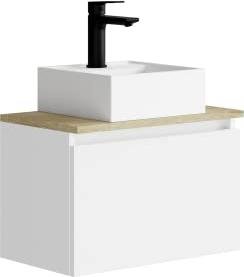 ¡Renueva tu baño con estilo y ahorra dinero en este mueble de baño suspendido con lavabo cerámico!