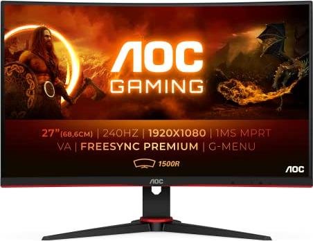 ¡Ahorra un 30% en el monitor curvo gaming de AOC, 27 FHD 1500R y 240Hz!