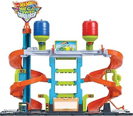 ¡Aprovecha el Descuento Flash y luce tu Mega torre de lavado Hot Wheels!
