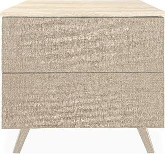 Ahorra en estilo nórdico: mesita de noche con 2 cajones en oferta