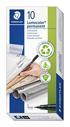 ¡Ahorra con estilo! Exclusivo pack de 10 rotuladores Staedtler de tinta permanente en negro ¡No te lo pierdas!