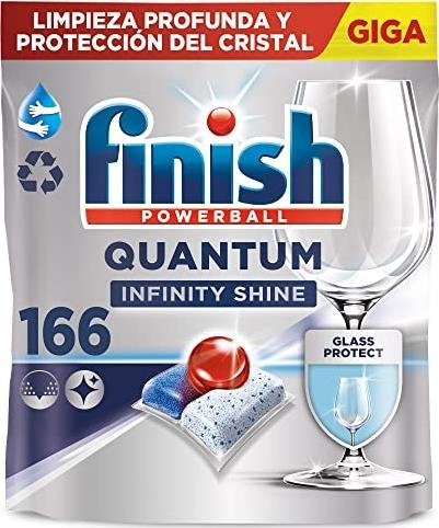 ¡Ahorra un 50% en el mega pack de 166 pastillas de lavavajillas Finish Powerball Quantum!