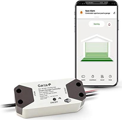 Automatiza tu garaje con este controlador de puerta de garaje con Wifi de Garza Smart: ¡Control total desde tu smartphone o con ayuda de Alexa!