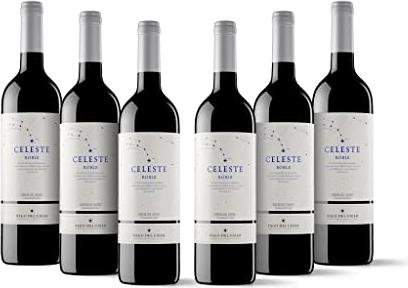 Ahorra con la exclusiva promoción de envío Prime para la caja de 6 botellas de vino Celeste Roble.