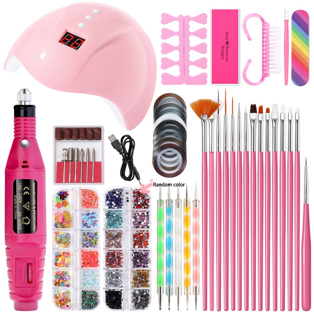 ¡Increíble oferta! Kit completo de uñas con lámpara de secado UV LED a precio de regalo