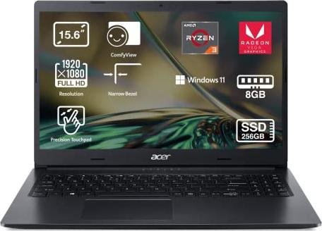 Increíble oferta: ¡Portátil Acer Aspire 3 con potente AMD Ryzen 3, 8GB de RAM y 256GB SSD a precio mínimo!