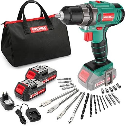 ¡Ahorra ahora mismo en el taladro atornillador inalámbrico con maletín de 23 accesorios!