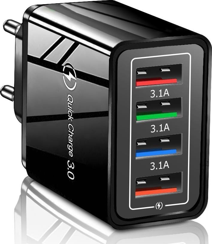 ¡Obtén un cargador rápido con 4 puertos de conexión a precio de regalo!