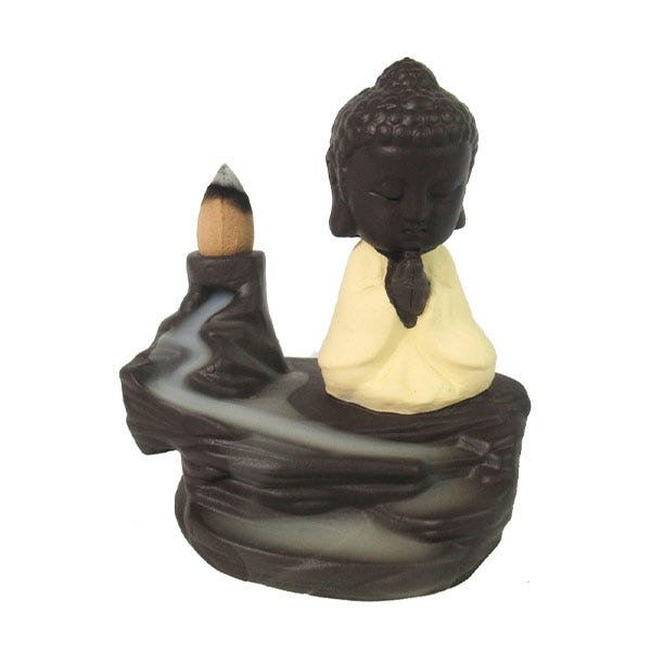 ¡Consigue el soporte de incienso con diseño de Buda cascada a precio único!