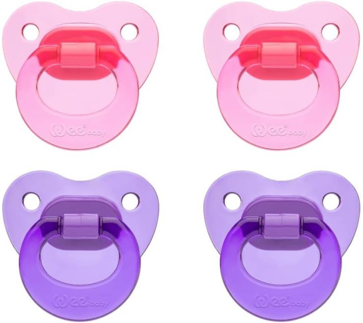 ¡Oferta única! Pack de 4 chupetes de dentición con punta de silicona a precio de ganga