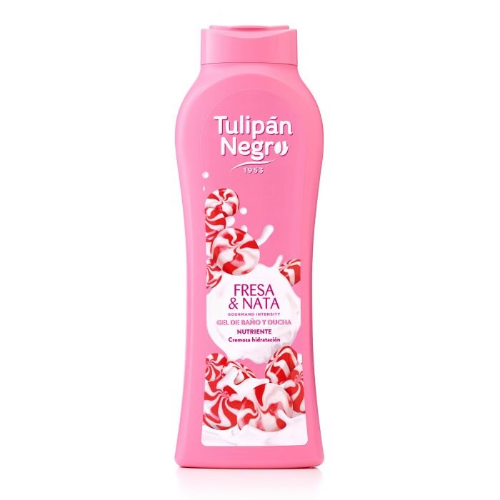 ¡Aprovecha el descuento en el gel de baño Tulipán Negro Kiss Fresa y Nata y disfruta de una piel irresistible!