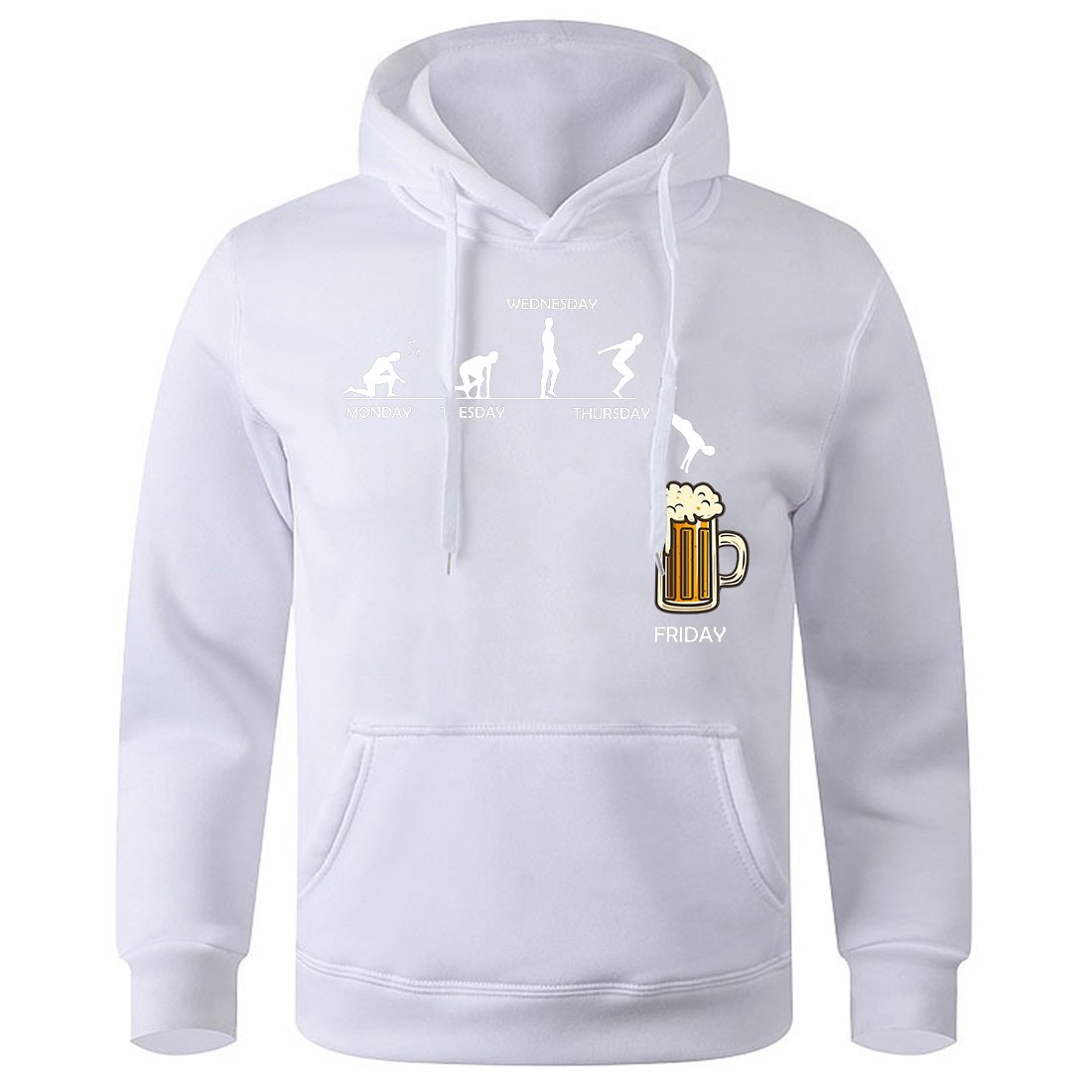 ¡Prepárate para saltar de emoción con esta sudadera con capucha estampada de Jumping Into The Beer! ¡Precio irresistible para hombres que buscan estilo y originalidad!
