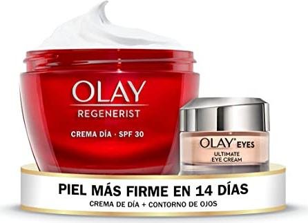 ¡Consigue un precio irresistible en este fabuloso dúo Olay de crema de día y contorno de ojos!