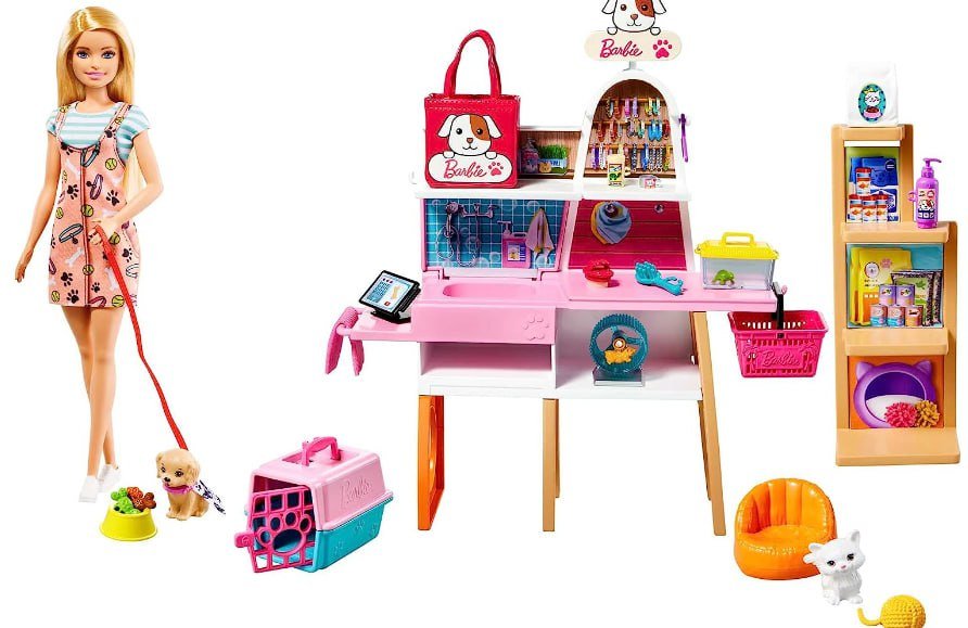 ¡Aprovecha el increíble descuento en el set de juego Barbie Tienda de Mascotas y obtén un kit completo de accesorios!