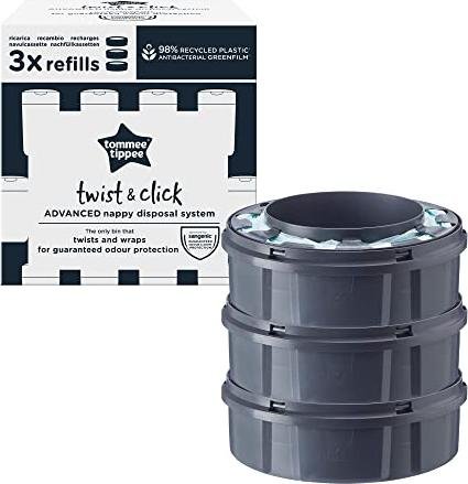 ¡Ahorra al máximo con este increíble pack de 3 recambios para contenedor de pañales Tommee Tippee!