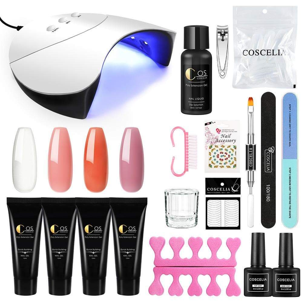 Logra uñas perfectas en casa con este kit completo de uñas de gel y lámpara UV de 36W
