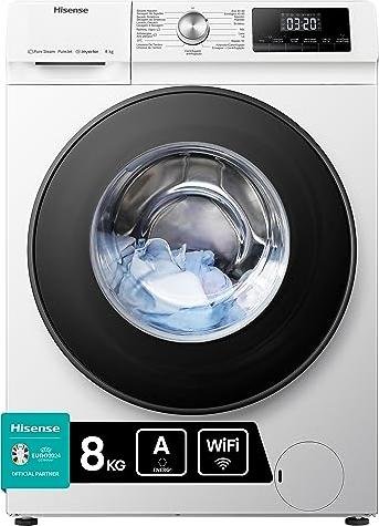 ¡La lavadora perfecta para tu hogar! Ahorra con la increíble oferta de la lavadora Hisense: 8Kg de carga, vapor, Wifi y 1400rpm.