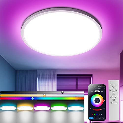 ¡Ilumina tu hogar con estilo! Plafón LED RGB regulable de 30cm con cupón de descuento extraordinario