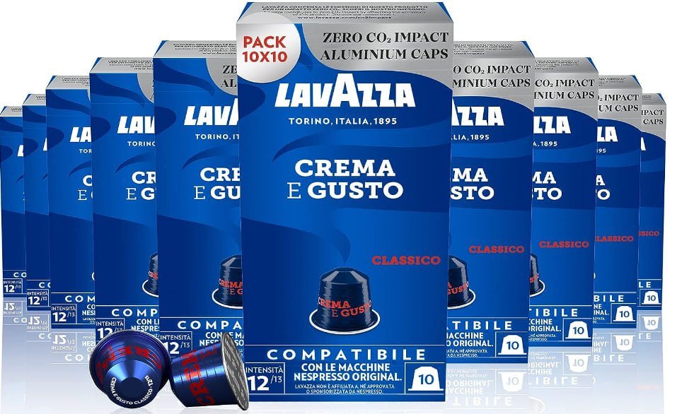 ¡Aprovecha el increíble precio del maxi pack de 100 cápsulas de café Lavazza crema e gusto para Nespresso!