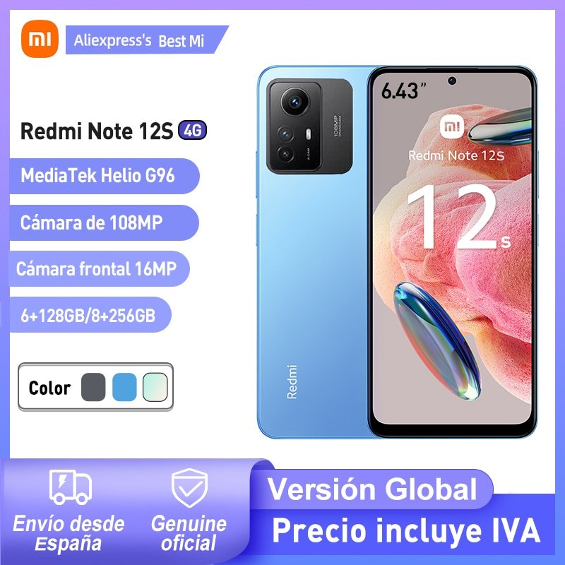 ¡Oferta explosiva! Xiaomi Redmi Note 12S: ¡Captura cada detalle con su cámara de 108mp y disfruta de su potente batería de 5000mAh!