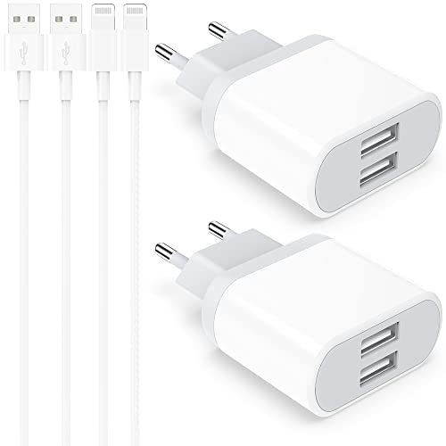 ¡Aprovecha el increíble descuento en este pack de enchufe y cable de carga para dispositivos Apple de 2m!