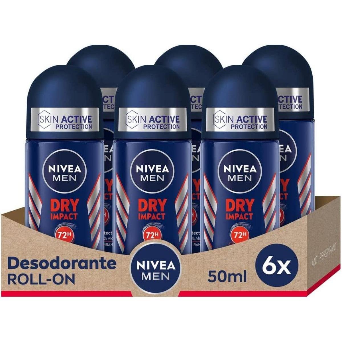 ¡Ahorra al máximo con el asombroso pack de 6 desodorantes Nivea Men Dry Impact!