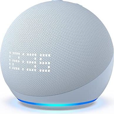 ¡Aprovecha el retorno del descuento para el Echo Dot de 5ta Generación con reloj digital y sonido espectacular!