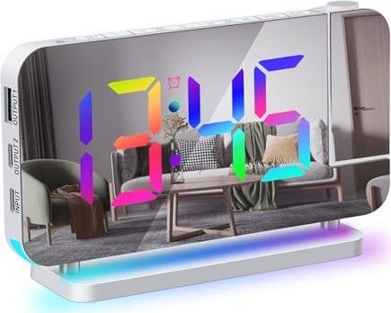 ¡Despierta con estilo! Reloj Despertador LED RGB con proyección al 50% de descuento