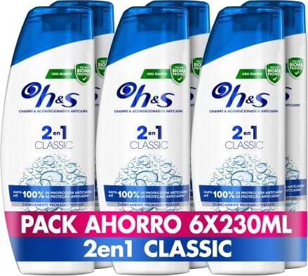 ¡Ahorra dinero con el pack de 6 champús anticaspa de H&S!