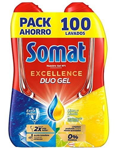 ¡50% de descuento en Somat Excellence Gel, el lavavajillas líquido que hará brillar tu vajilla como nunca!