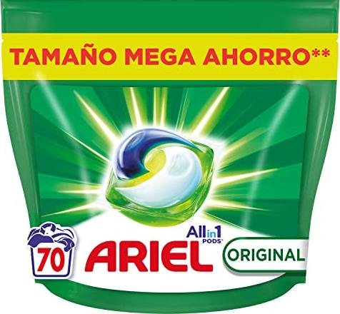 ¡Ahorra un 50% en el detergente Ariel Original de 70 cápsulas!