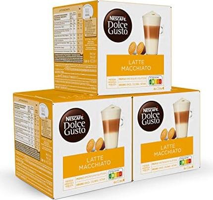 ¡Ahorra y disfruta del auténtico sabor del café Latte Macchiato Dolce Gusto con este irresistible descuento en el pack de 48 cápsulas!