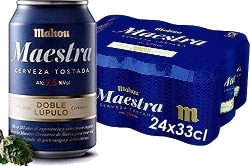 ¡Ahorra al máximo con el irresistible pack de 24 latas de cerveza Mahou Maestra Doble Lúpulo!