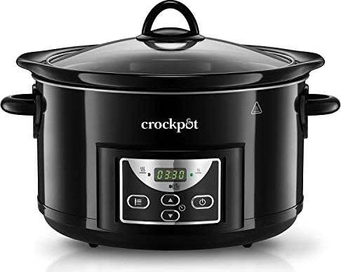 ¡Ahorra al máximo con la olla de cocción lenta digital CrockPot de 4,7L!