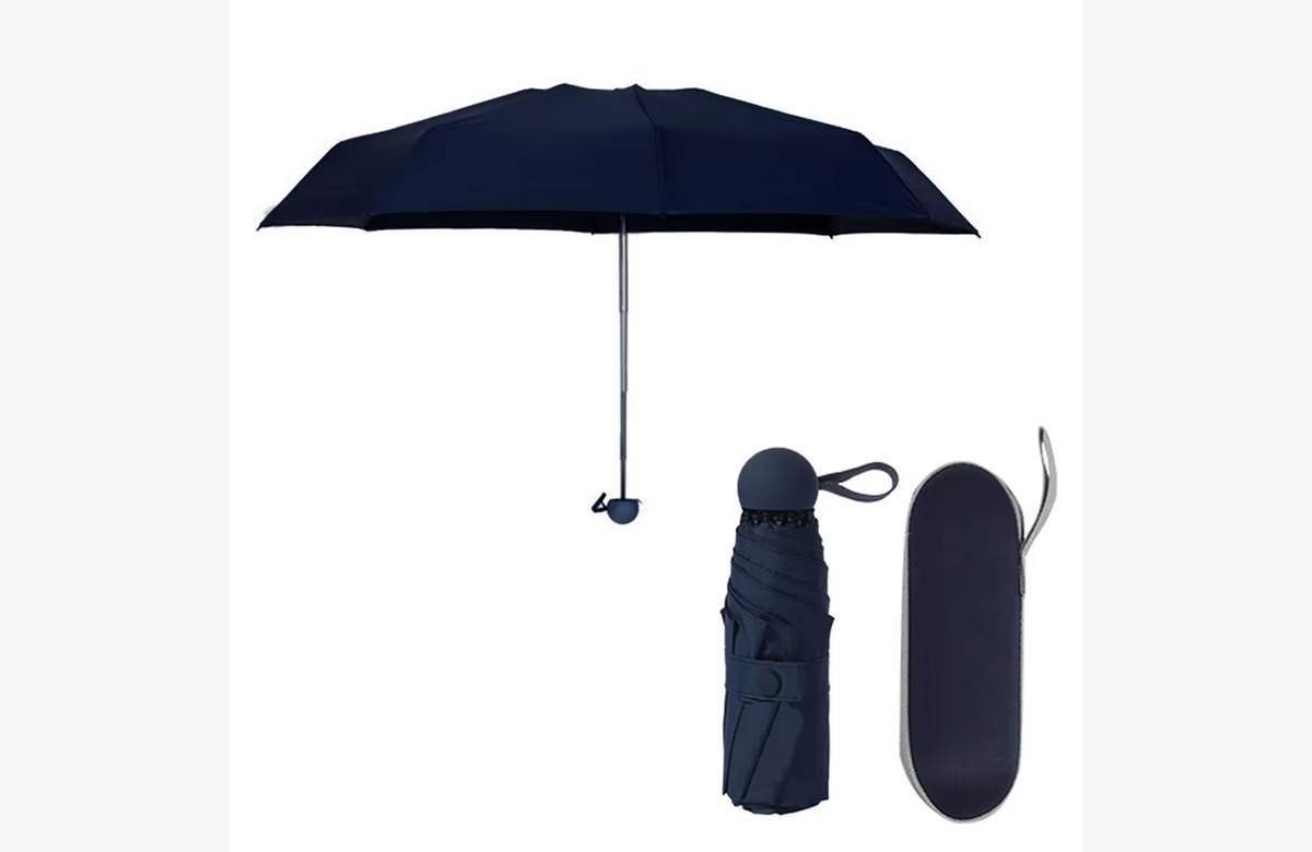 ¡Protección y estilo en tu bolso con el mini paraguas de viaje resistente al viento!